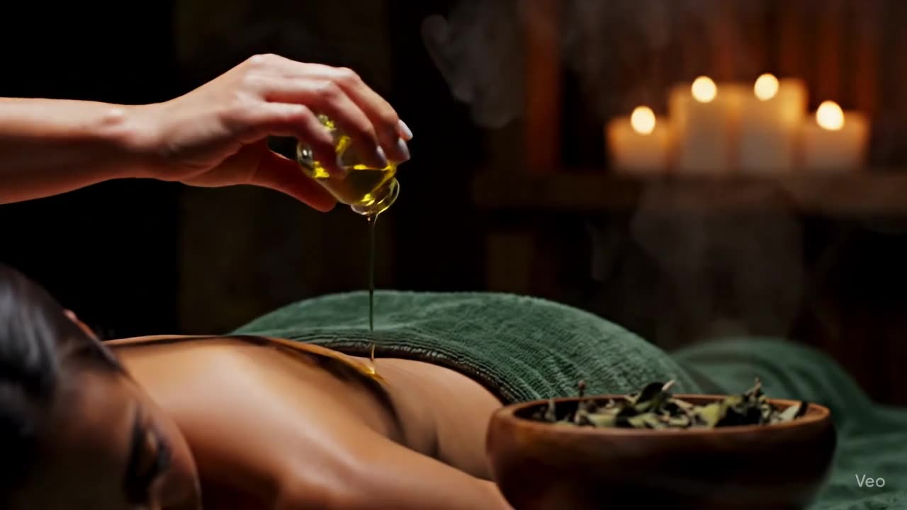 Warm oil massage by candlelight at Treat Day Spa